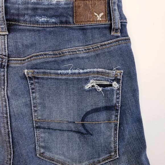 American Eagle Outfitters AEO Distressed Hi Rise Jegging Size 4 - Picture 6 of 7